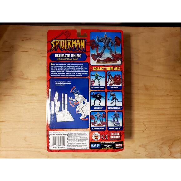 🗨🕸 MARVEL Spider-Man Classics Series ULTIMATE RHINO 🕸🗨 - Picture 2 of 2